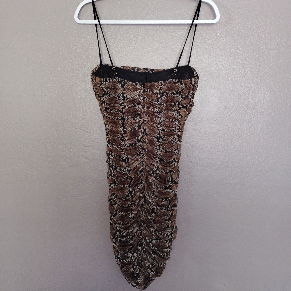 Babaton Aritzia Snake Print Rouged Dress Party Cocktail Evening Size 6